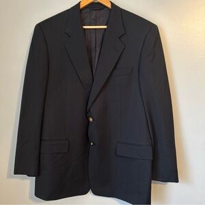 HICKEY FREEMAN T Model Boardroom Gold Buttons SPORT COAT JACKET 42 REG 100% wool